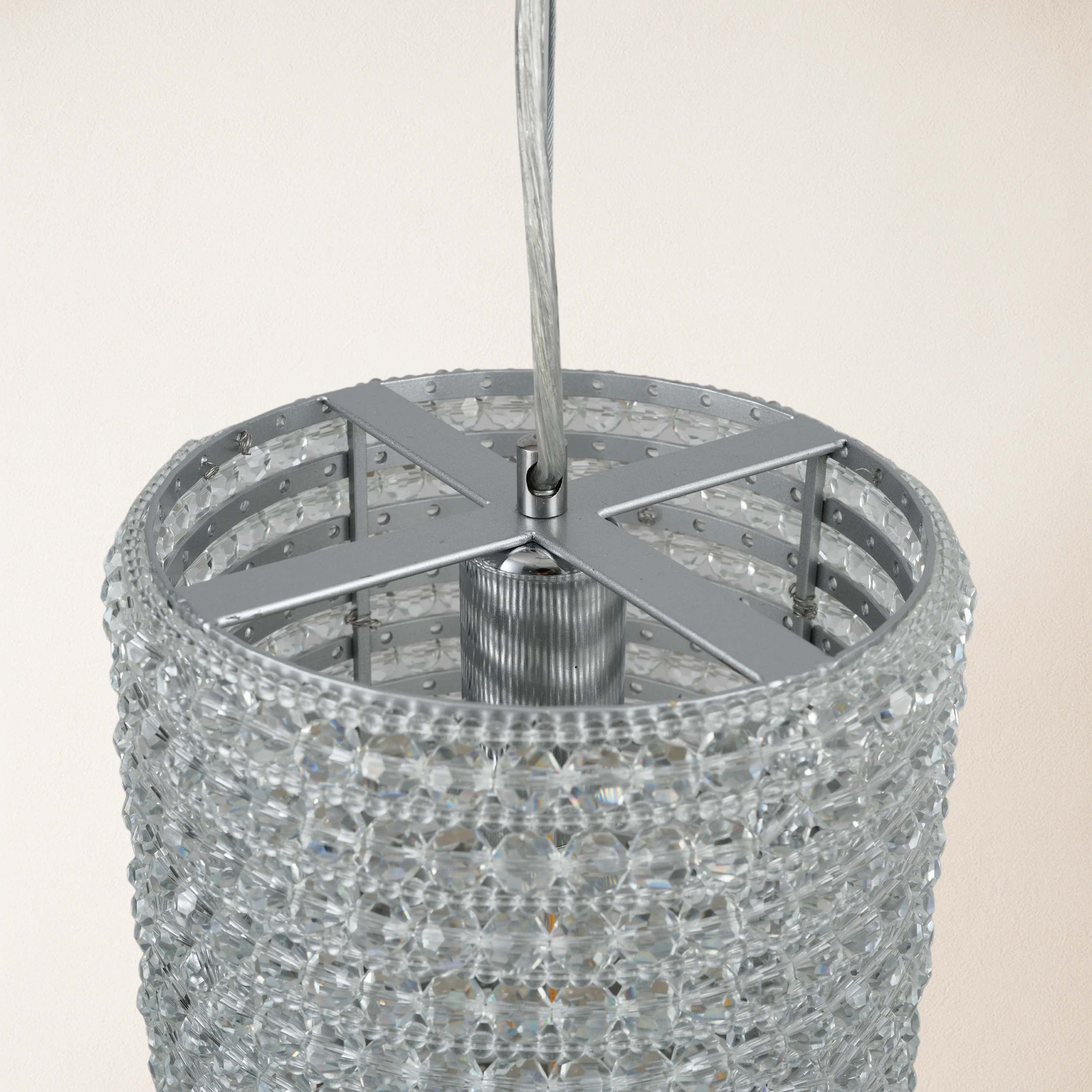 Stellar Beads Pendant Lights Smoke Clear 12"