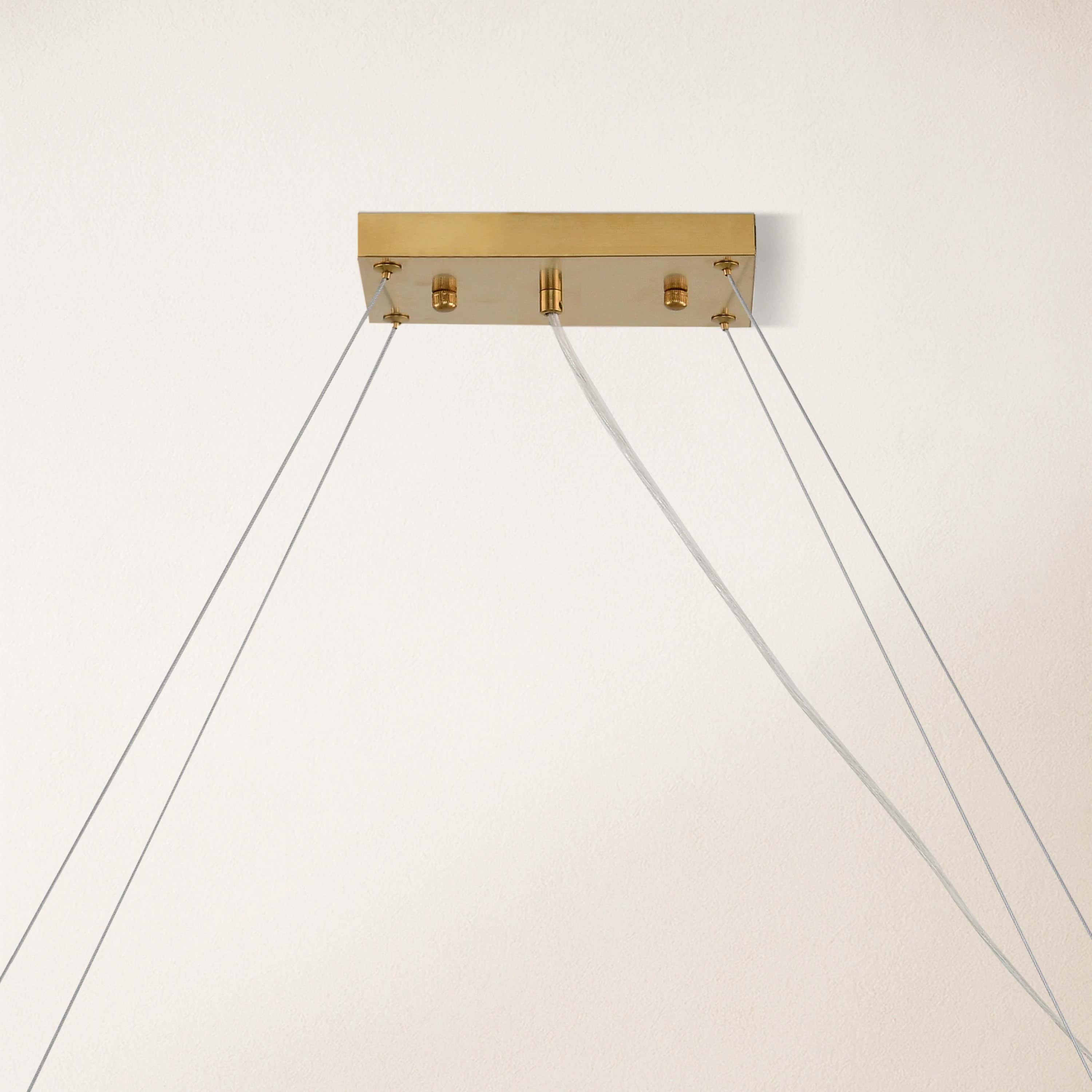 Stellara Crystal Strip Oval Halo Chandelier 91cm