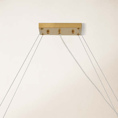 Stellara Crystal Strip Oval Halo Chandelier 91cm