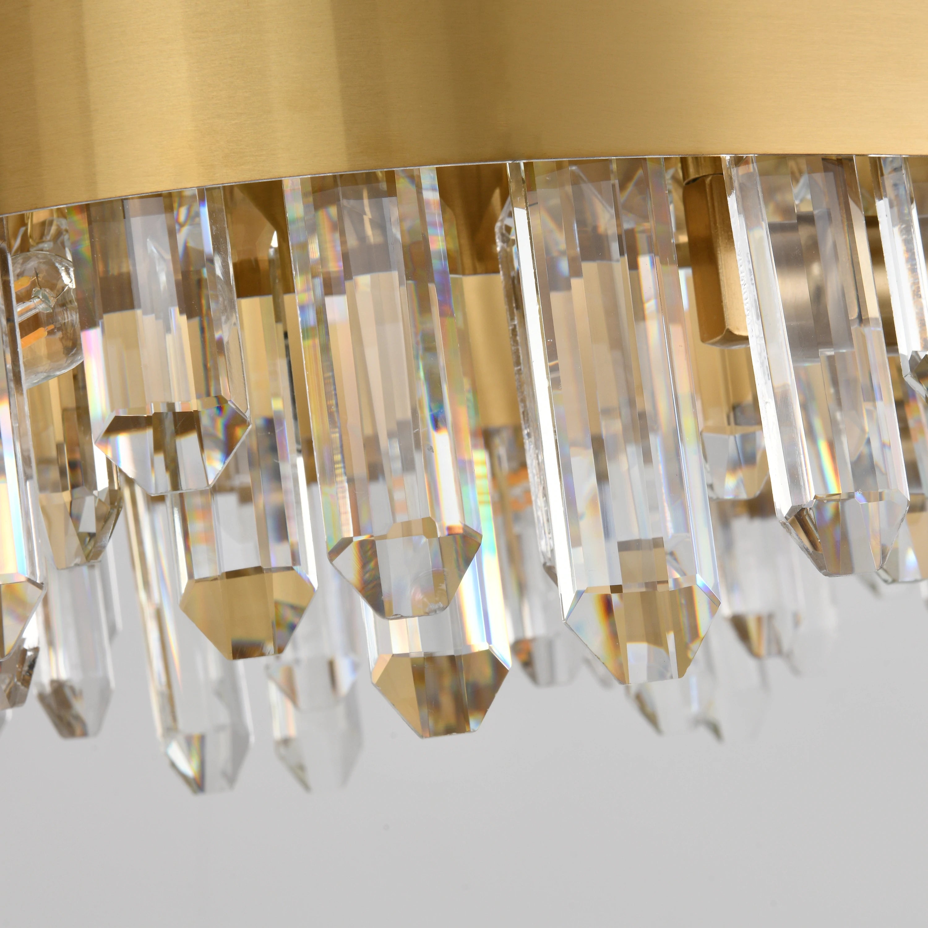 Stellara Crystal Strip Oval Halo Chandelier 132cm