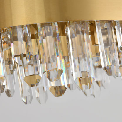 Stellara Crystal Strip Oval Halo Chandelier 132cm