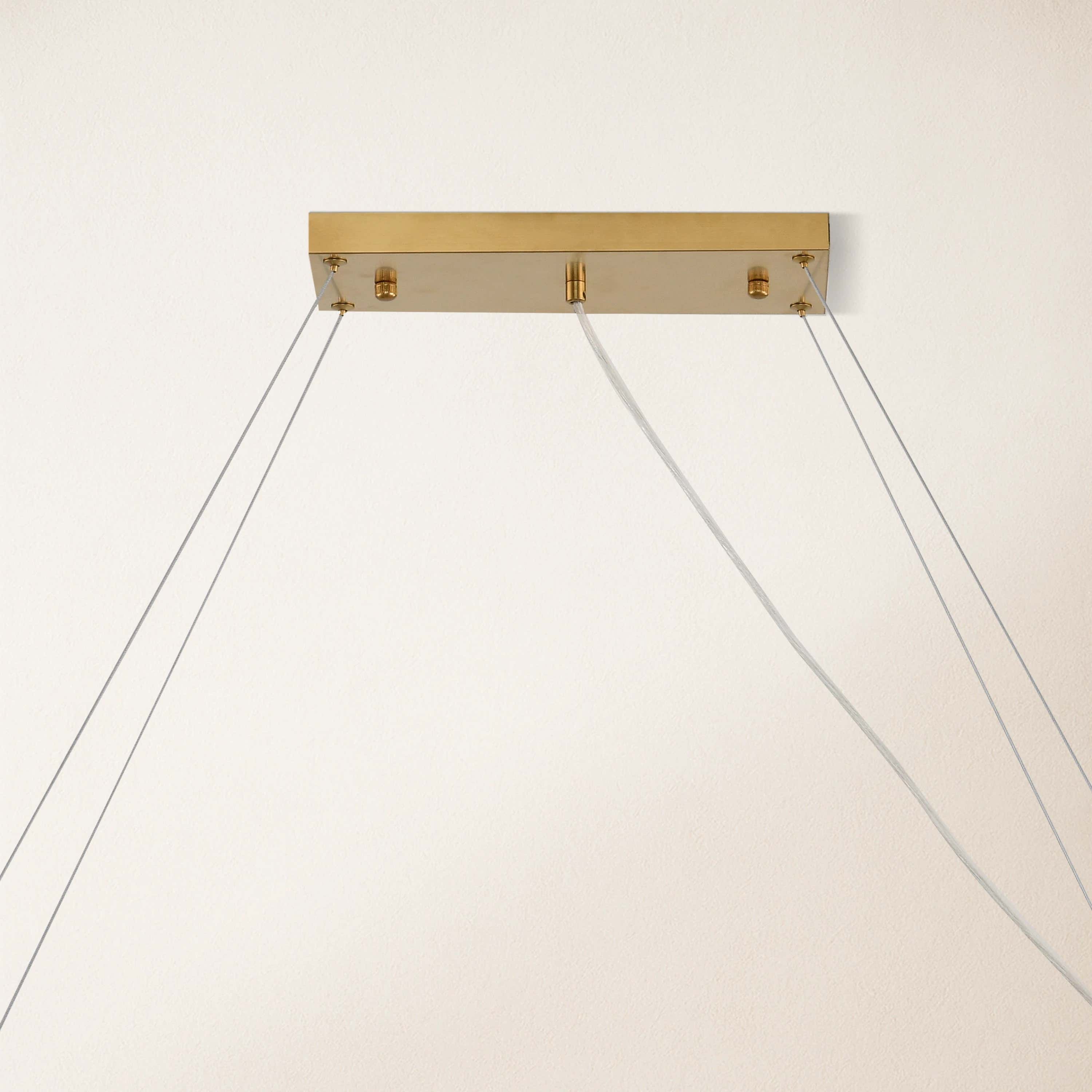 Stellara Crystal Strip Oval Halo Chandelier 132cm