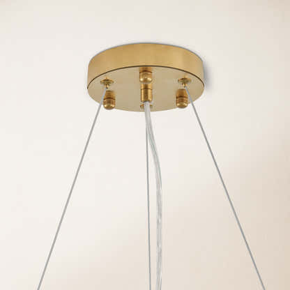 Stellara Crystal Strip Round Halo Chandelier 61cm D