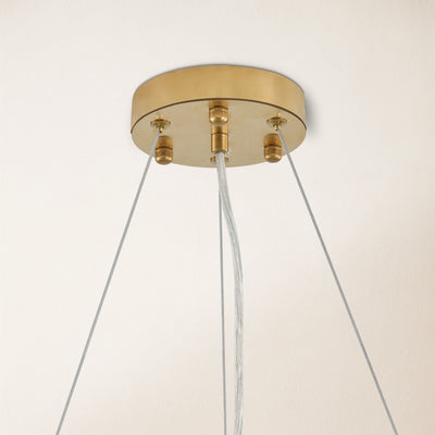 Stellara Crystal Strip Round Halo Chandelier 61cm D