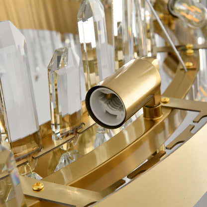 Stellara Crystal Strip Round Halo Chandelier 61cm D