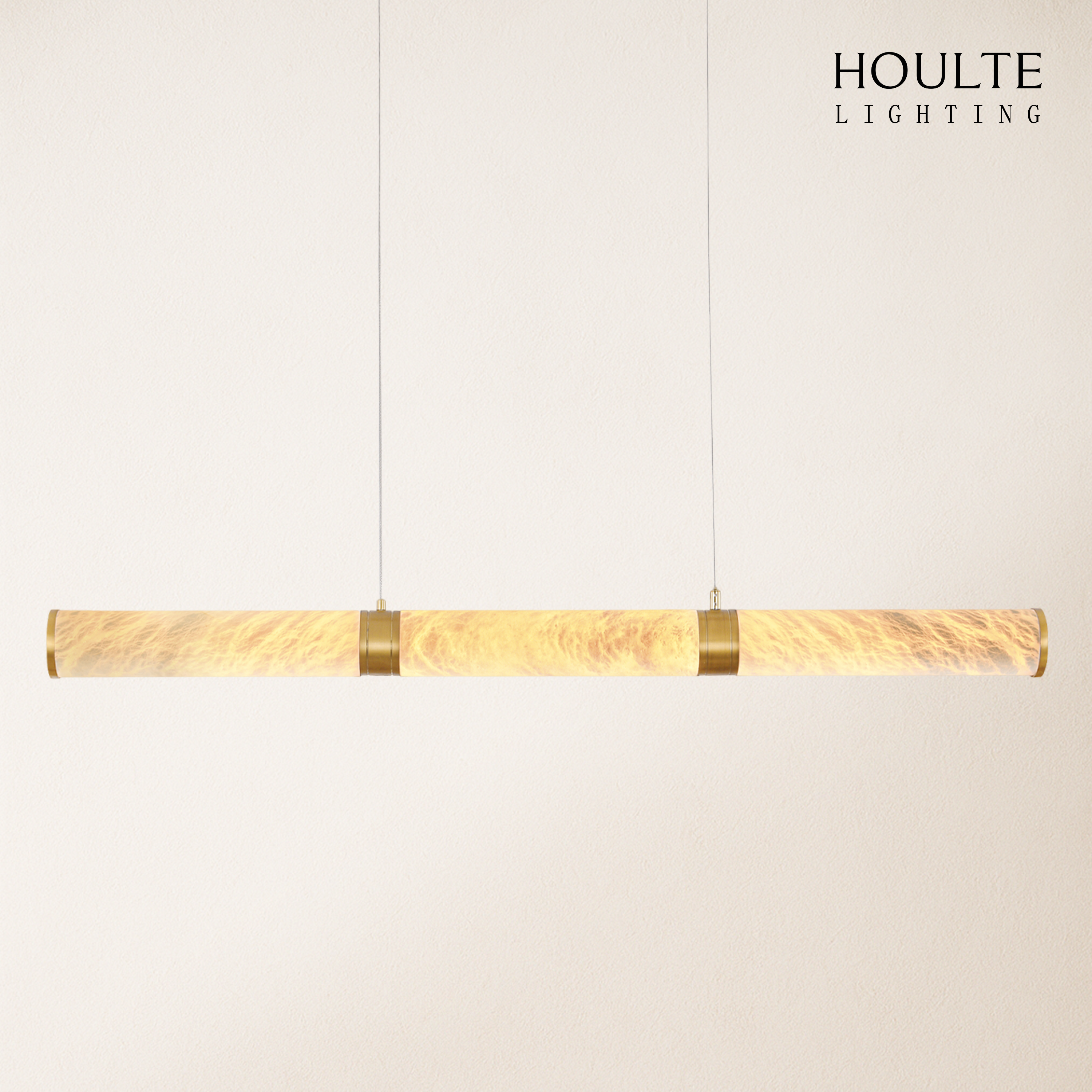 Sylvia Alabaster Rectangular Chandelier 47"