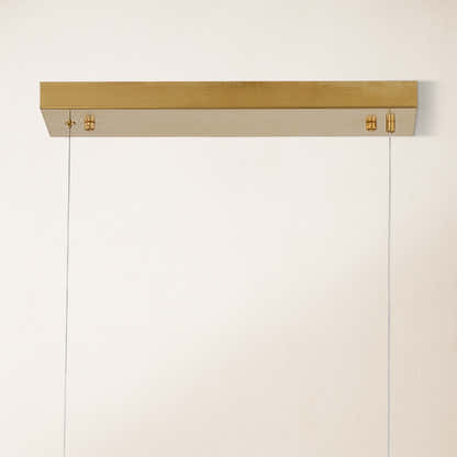 Sylvia Alabaster Linear Chandelier 47"