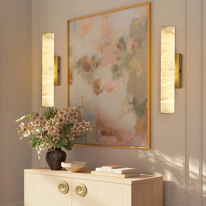 Sylvia Palladian Alabaster Wall Sconce 50cm H
