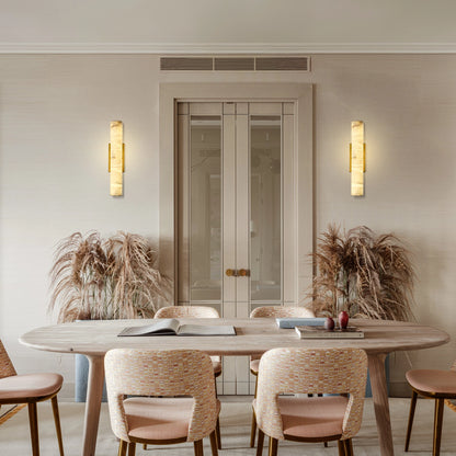 Sylvia Palladian Alabaster Wall Sconce 50cm H
