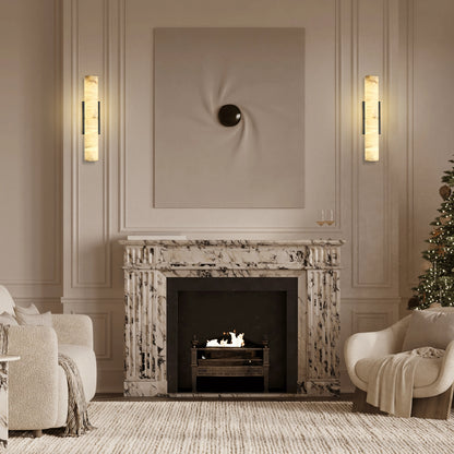 Sylvia Palladian Alabaster Wall Sconce 50cm H