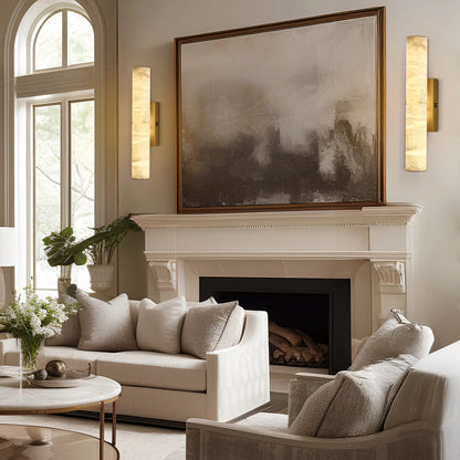 Sylvia Palladian Alabaster Wall Sconce 50cm H