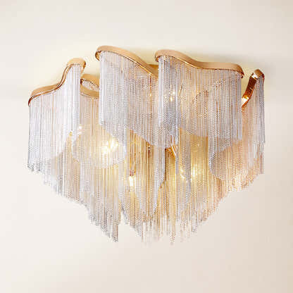 Teresa Cadena Chain Tassel Flush Mount 60cm W