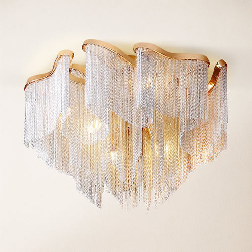 Teresa Cadena Chain Tassel Flush Mount 80cm W