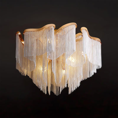 Teresa Cadena Chain Tassel Flush Mount 60cm W
