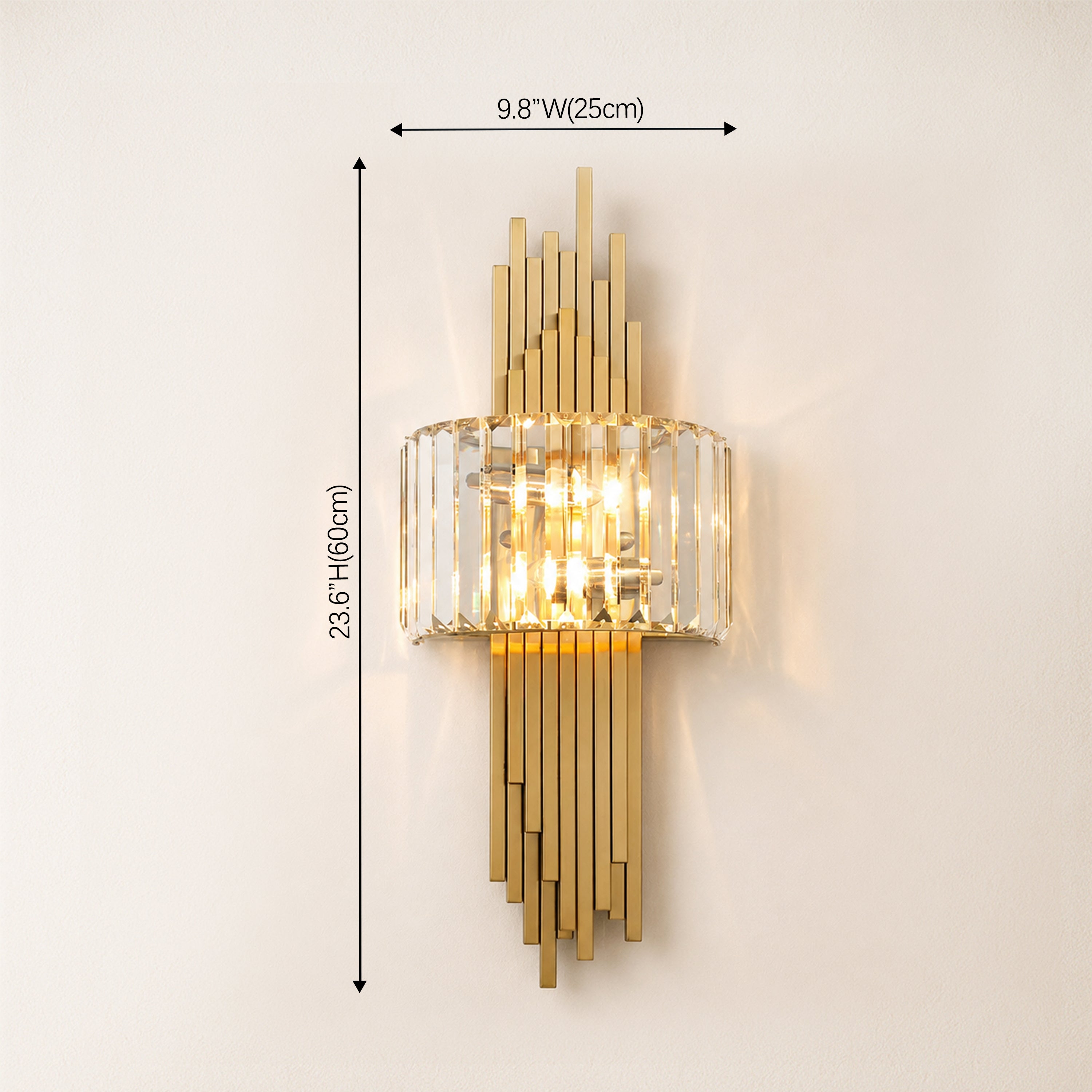 Oriana Crystal Wall Sconce 9.8"