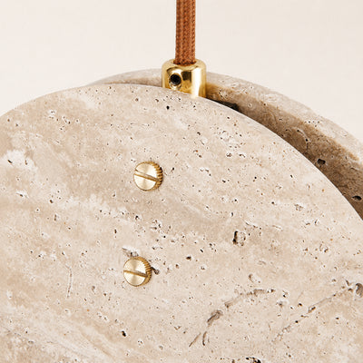 Xaloria Travertine Disc Pendant Light