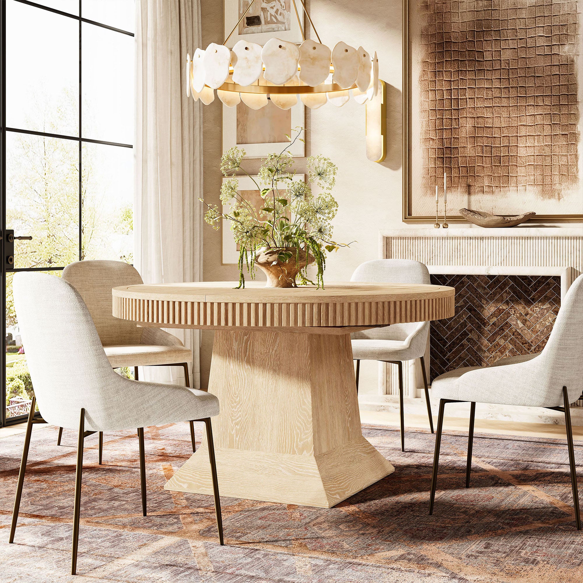 Ansel Dining Table Set for 4-8