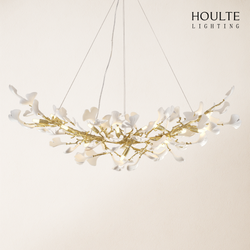 Twilight Branches Ceramic Glow Rectangular Chandelier 140cm L
