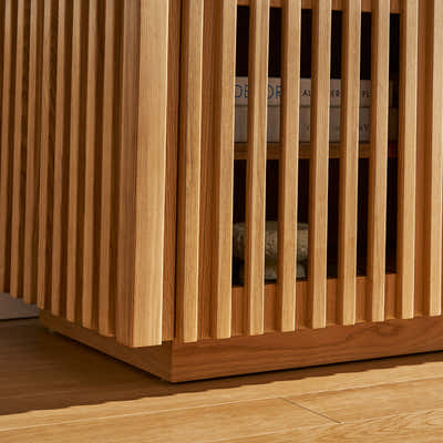 Isla Oak Sintered Stone Media Console 80"