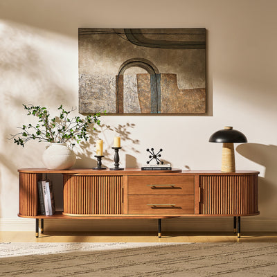 Ewan Oak Extendable Media Console 79" to 110"