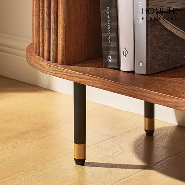 Ewan Oak Extendable Media Console 78.74" to 110.24"