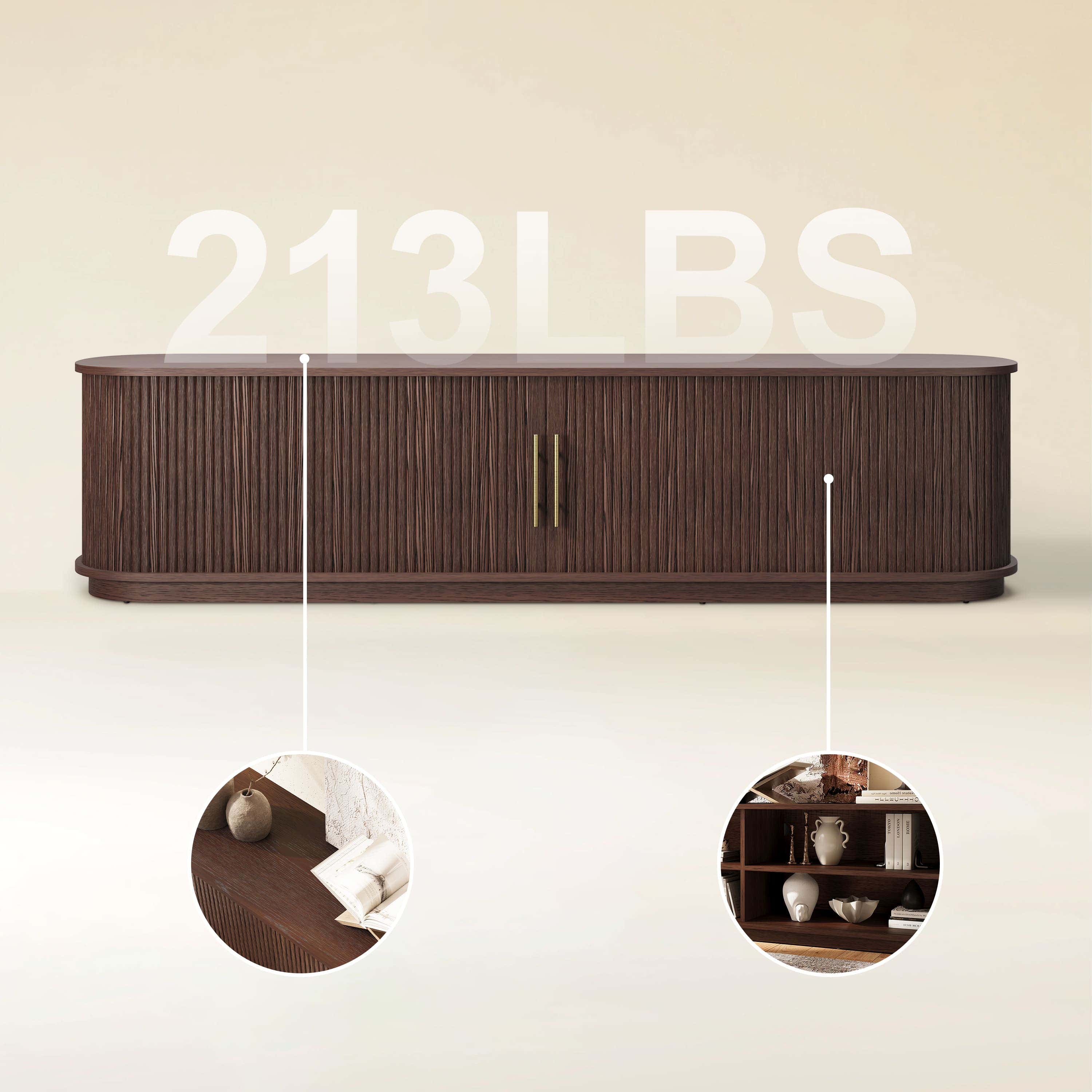 Sledin Sliding Door Media Console 55"W