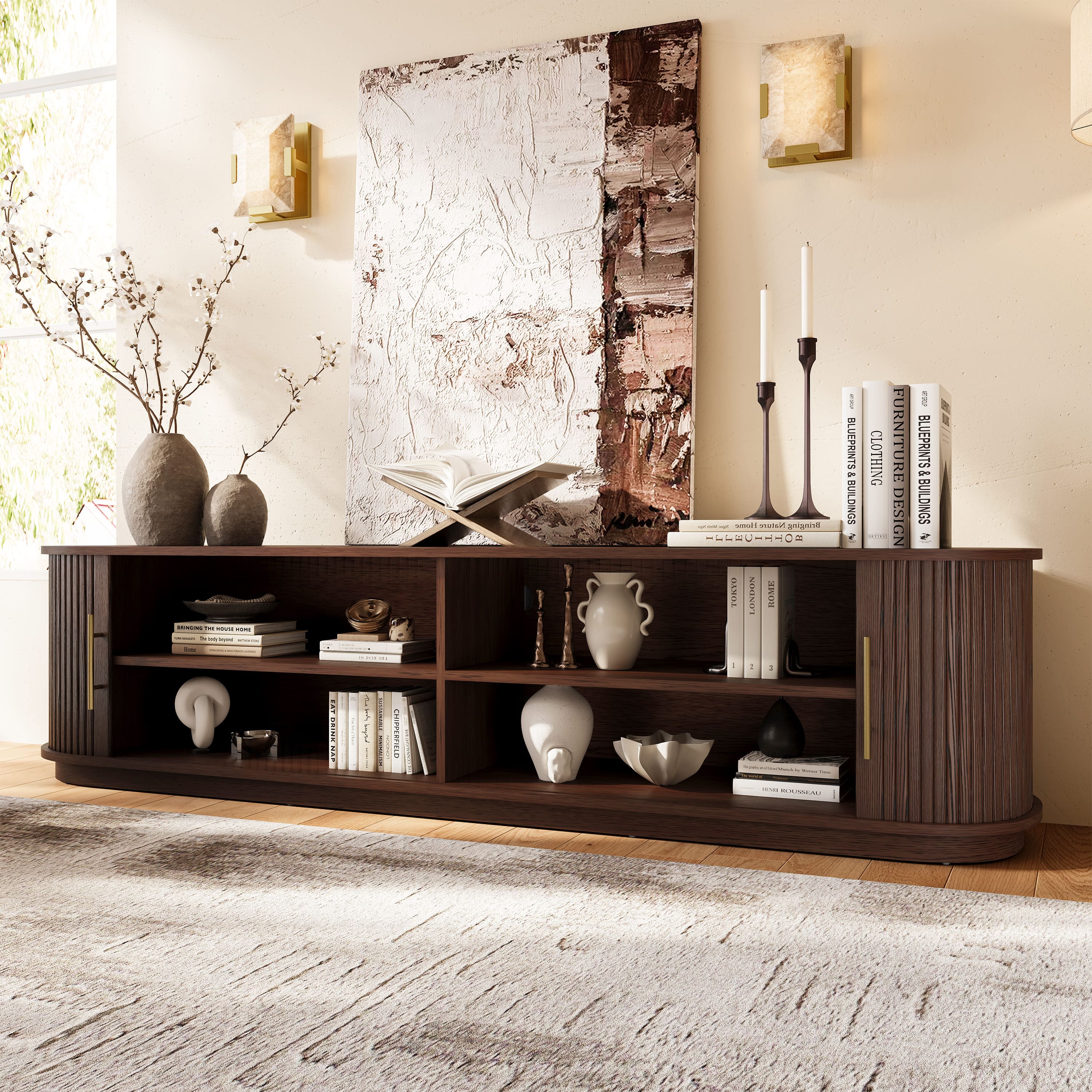 Sledin Sliding Door Media Console 84"W