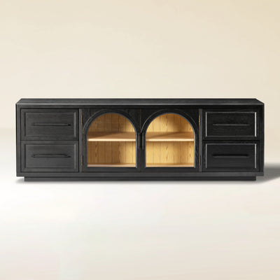 Alvar Oak Media Console 80"W