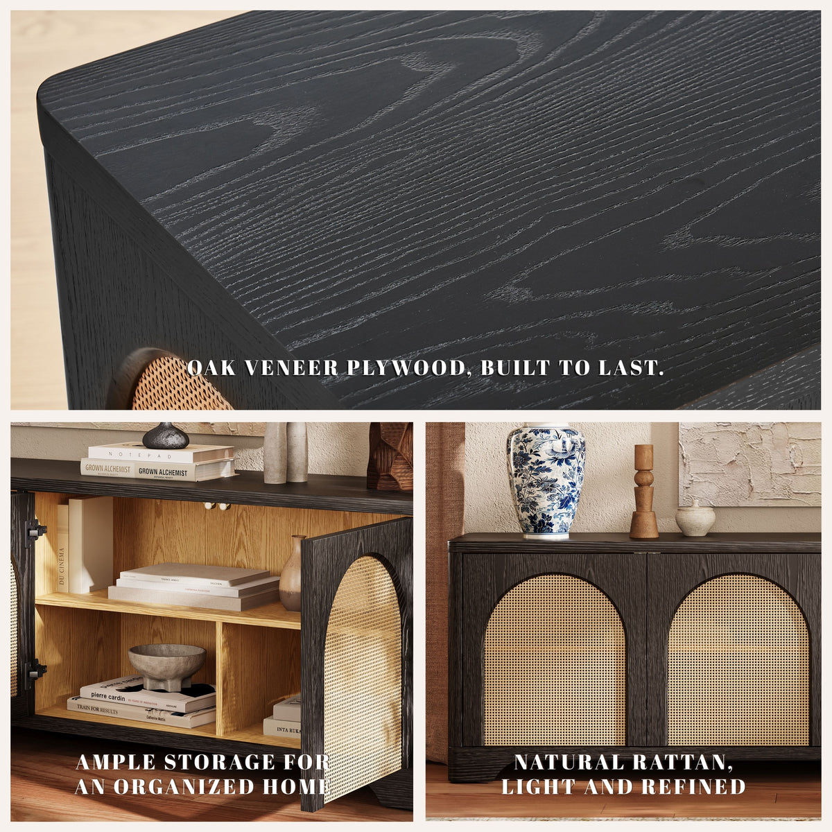 Cory OAK Media Console 80"