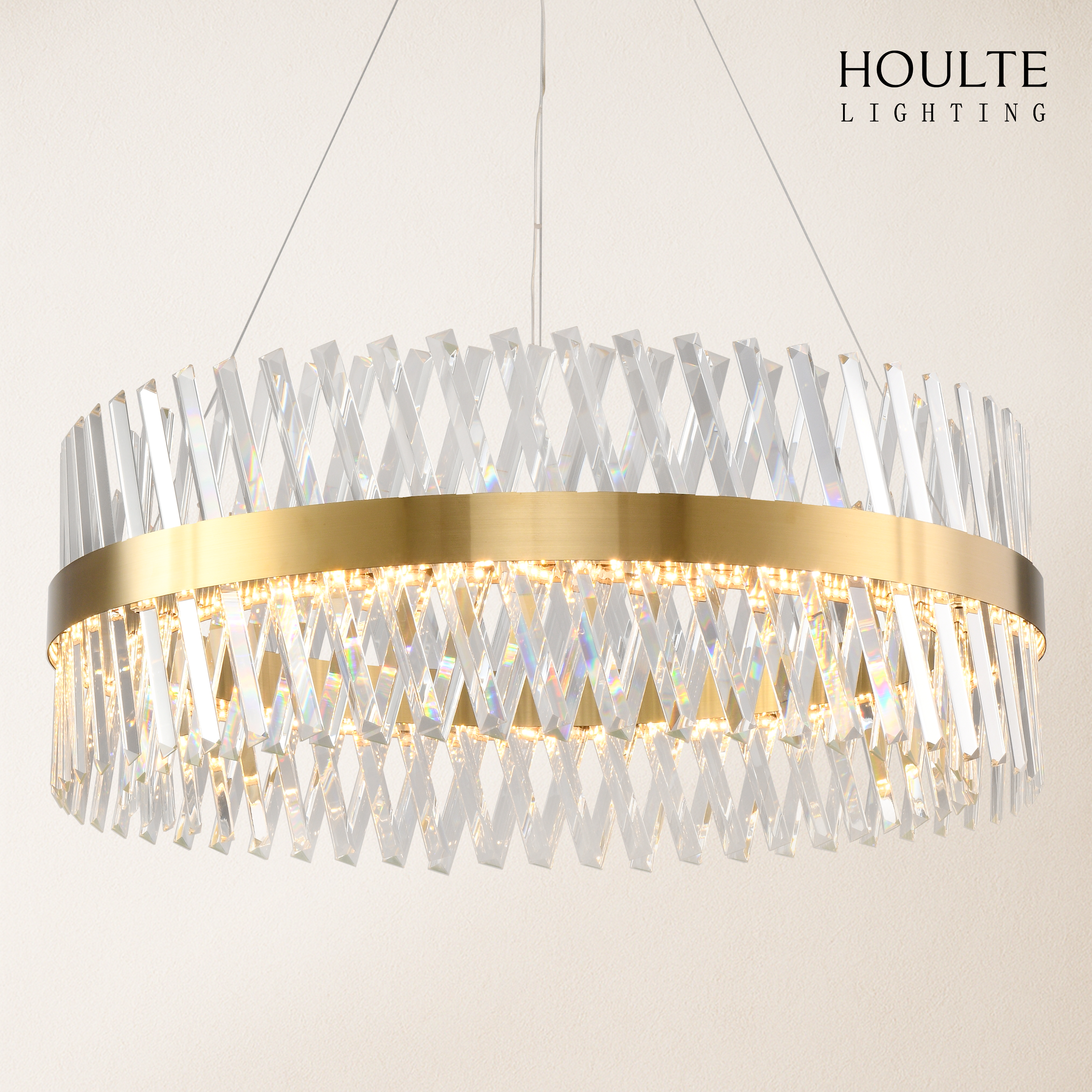 Vetro Prism Crystal 2-Tier Chandelier 31.5"L
