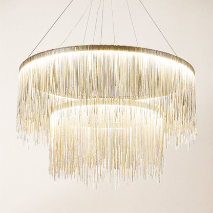 Teresa Cadena Steel Tassel Modern Chandelier 80 cm W