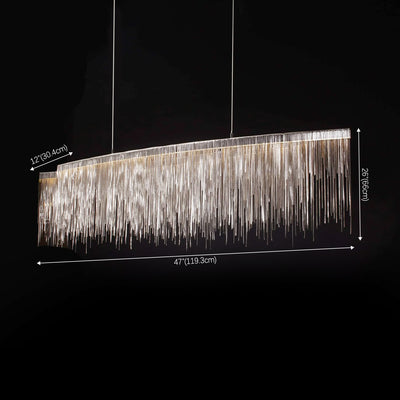 Teresa Cadena Metal Tassel Dining Room Light 120 cm W
