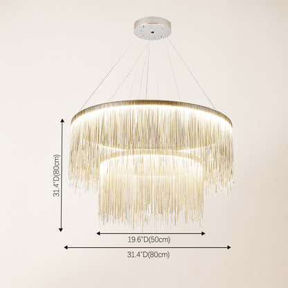 Teresa Cadena Steel Tassel Modern Chandelier 80 cm W