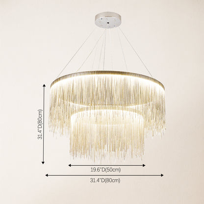 Teresa Cadena Steel Tassel Modern Chandelier 80 cm W