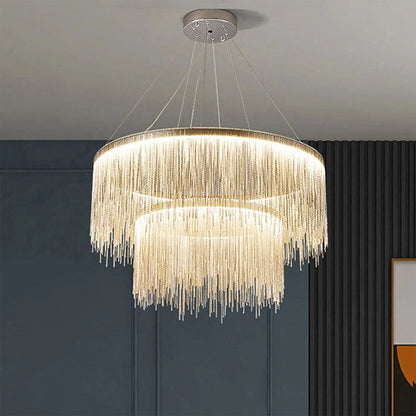 Teresa Cadena Steel Tassel Modern Chandelier 80 cm W