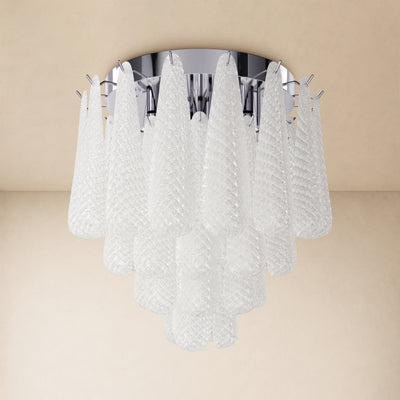 Veloria Murano Glass Leaf Flush Mount 20"D