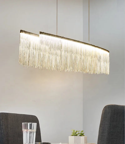 Teresa Cadena Metal Tassel Dining Room Light 120 cm W