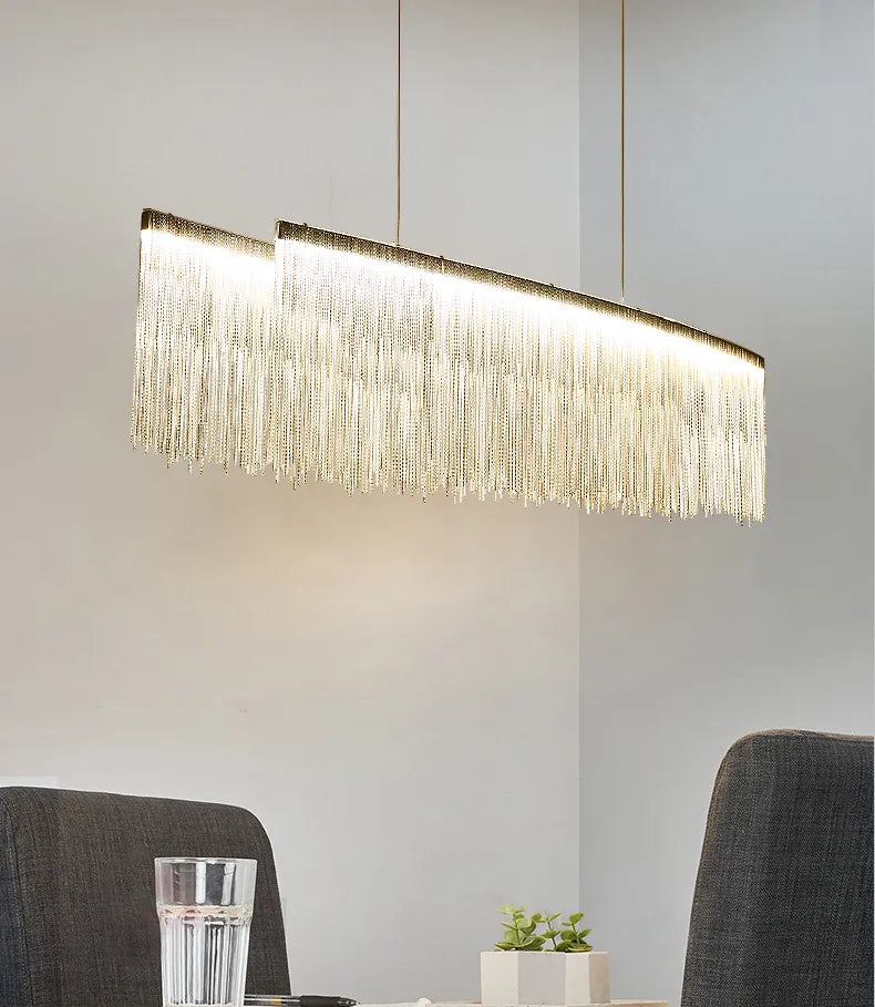 Teresa Cadena Metal Tassel Dining Room Light 120 cm W