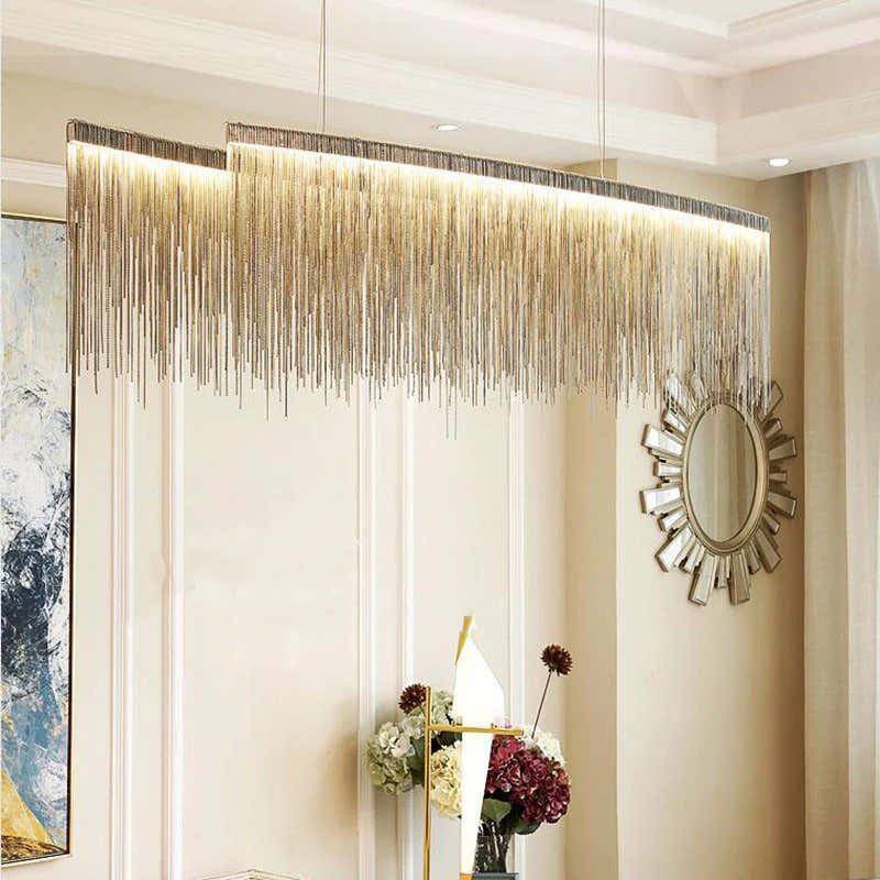 Teresa Cadena Metal Tassel Dining Room Light 120 cm W