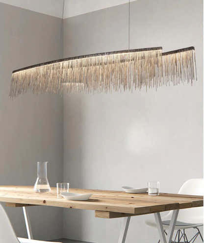 Teresa Cadena Metal Tassel Dining Room Light 120 cm W
