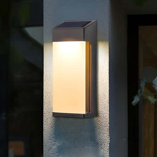 Kraken Rectangular Solar Outdoor Wall Light 2 Pcs