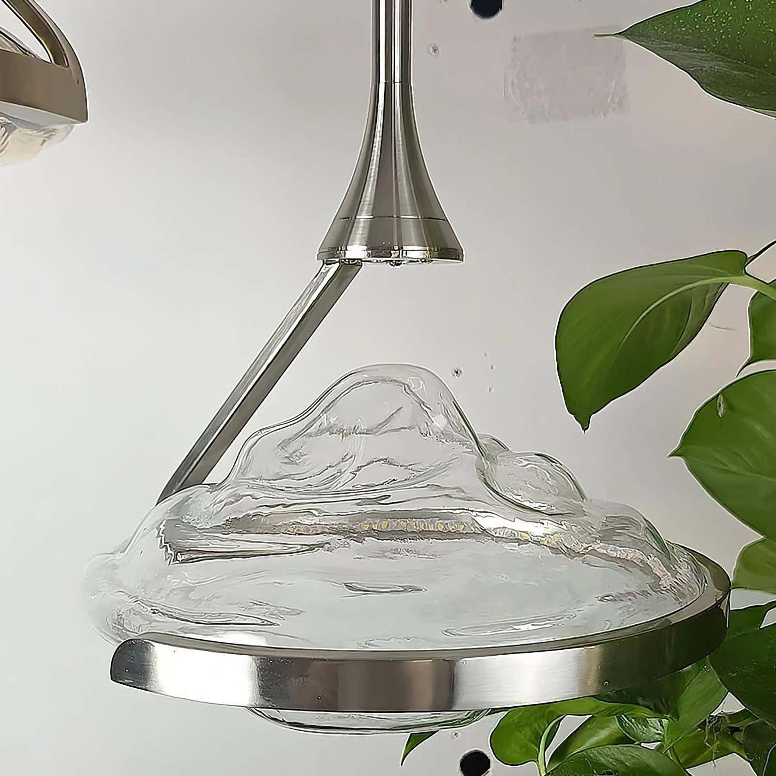 Rivelia Glass Wavy Pendant Light
