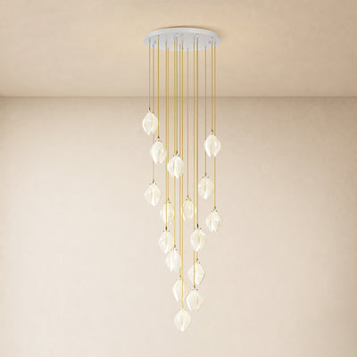 Veylune Ceramic Flower Cluster Chandelier 8"-48"D 