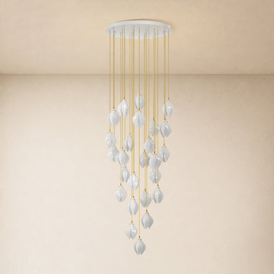 Veylune Ceramic Flower Cluster Chandelier 8"-48"D 