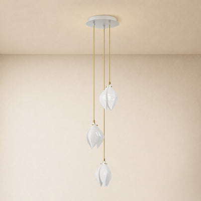 Veylune Ceramic Flower Cluster Chandelier 8"-48"D 
