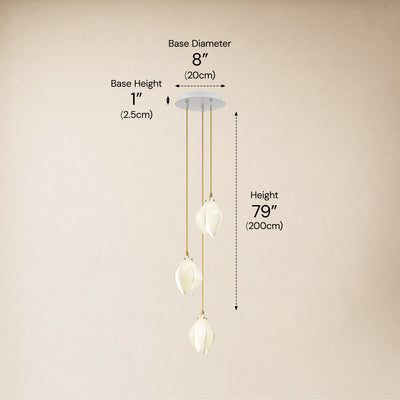 Veylune Ceramic Flower Cluster Chandelier 8"-48"D 