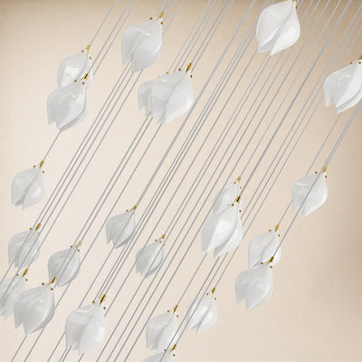 Veylune Ceramic Flower Cluster Chandelier 8"-48"D