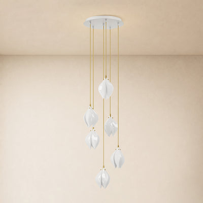 Veylune Ceramic Flower Cluster Chandelier 8"-48"D 