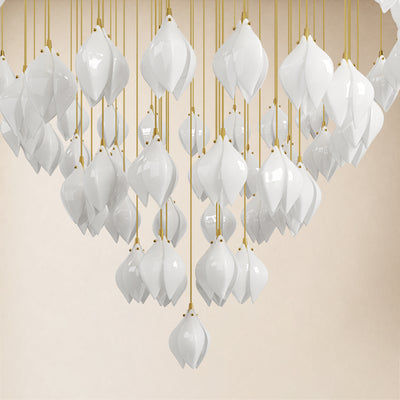 Veylune Ceramic Flower Cluster Chandelier 8"-48"D