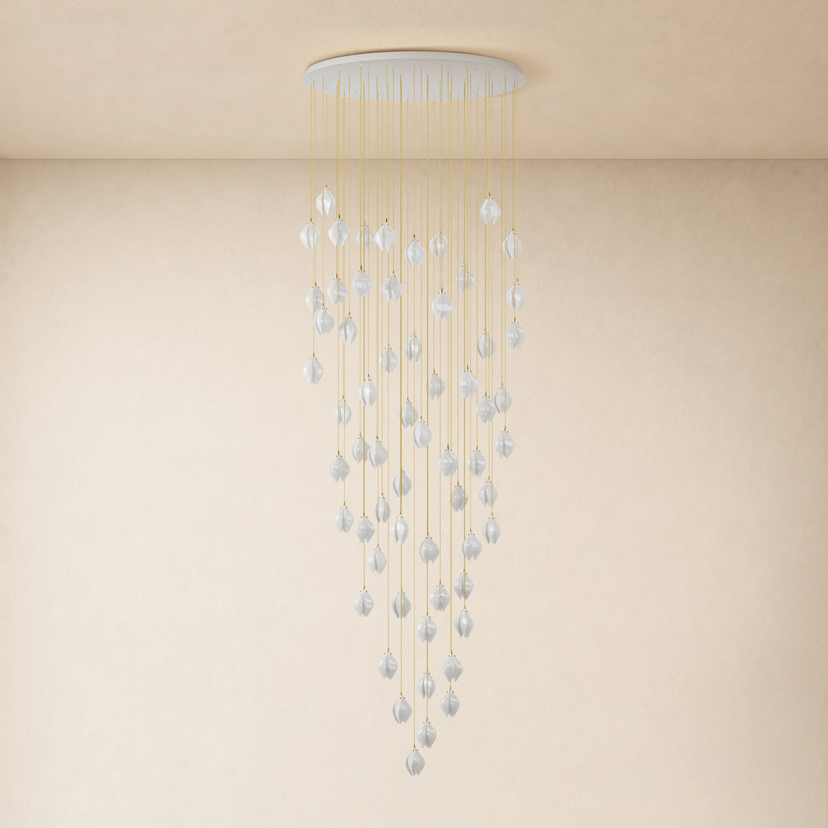 Veylune Ceramic Flower Cluster Chandelier 8"-48"D 